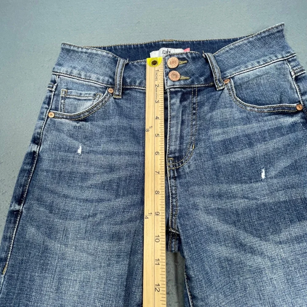 cabi Blue Cinch Straight Stretch Denim Jeans Women 4